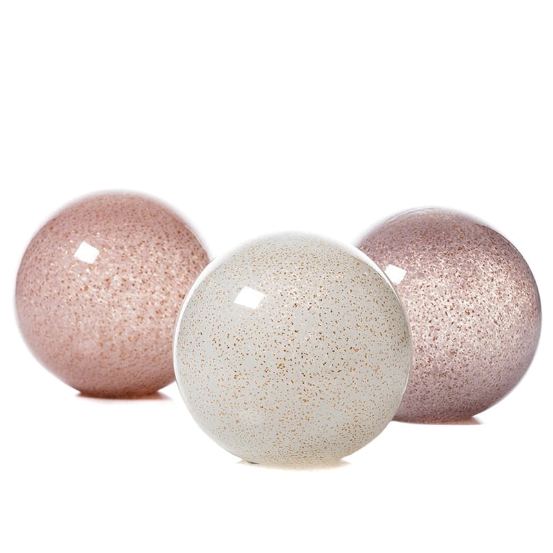 Gold Fleck Decorative Ball White