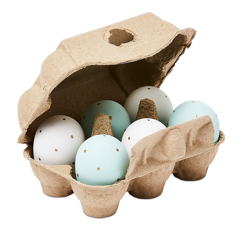 Easter Eggs In Carton Mint & White 