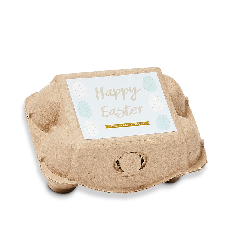 Easter Eggs In Carton Mint & White 