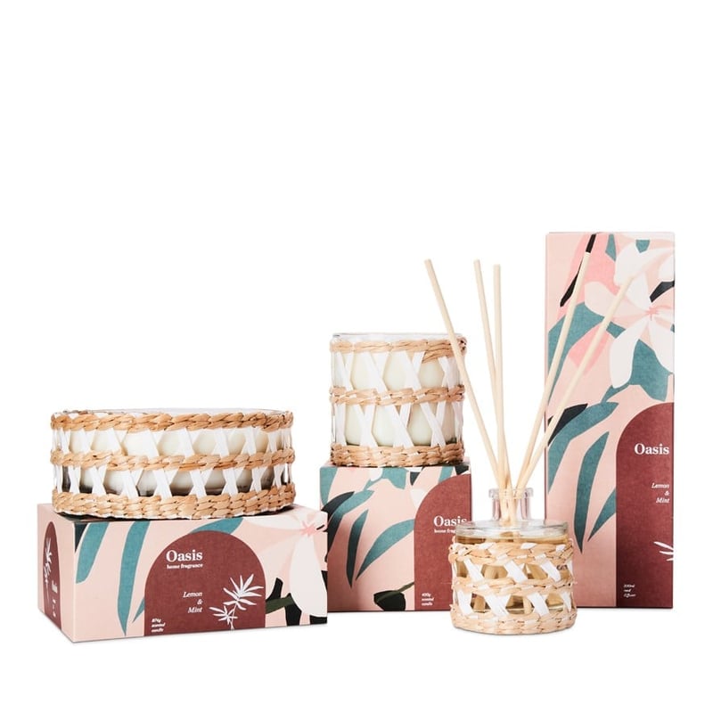 Oasis Lemon & Mint 5 Wick Extra Large Candle 