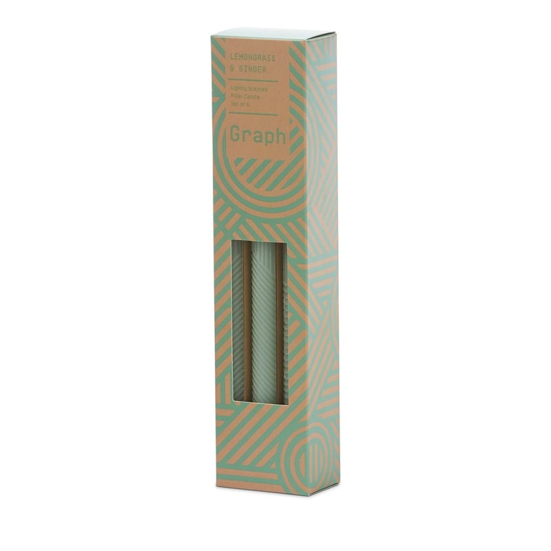 Graph Pillar Candle Set 6 Lemongrass & Ginger Candle