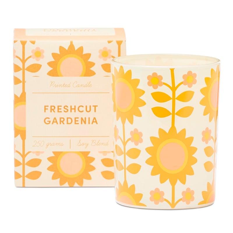 Printed Fresh Cut Gardenia Joni Floral Candle 250g 
