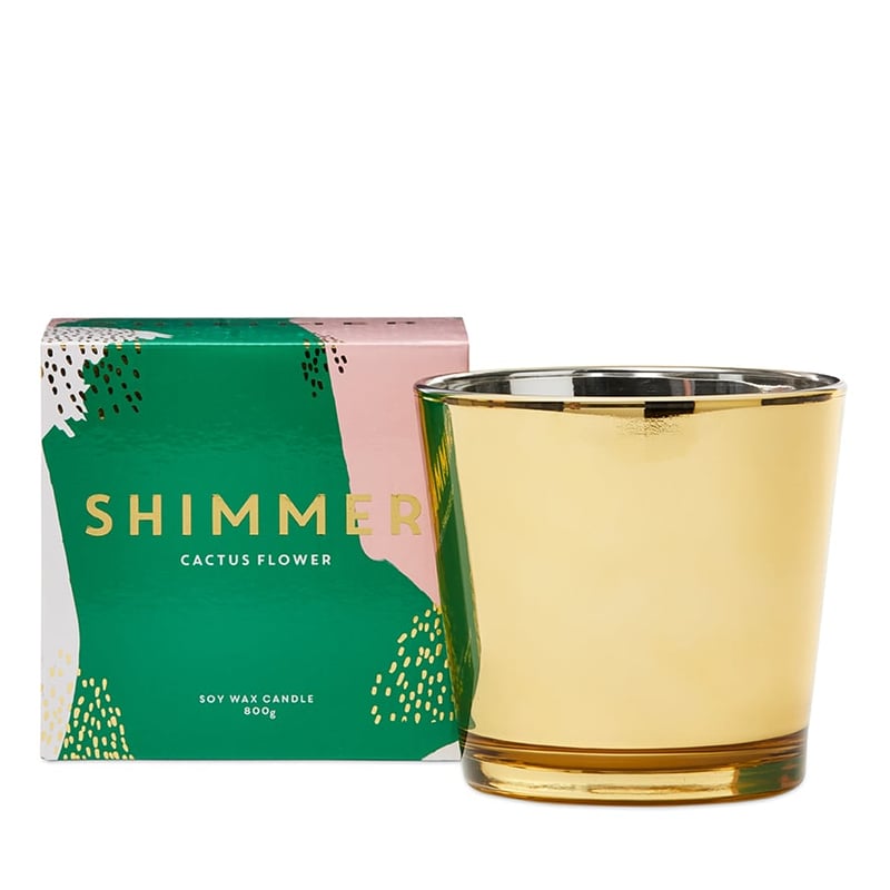Shimmer Cactus Flower Candle