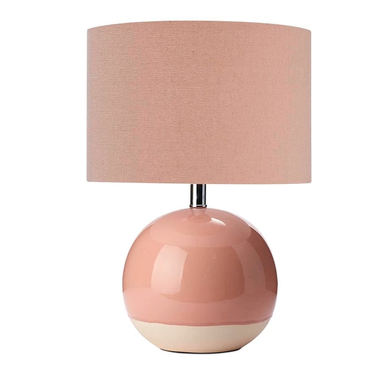 Dipped Blush & Natural Table Lamp