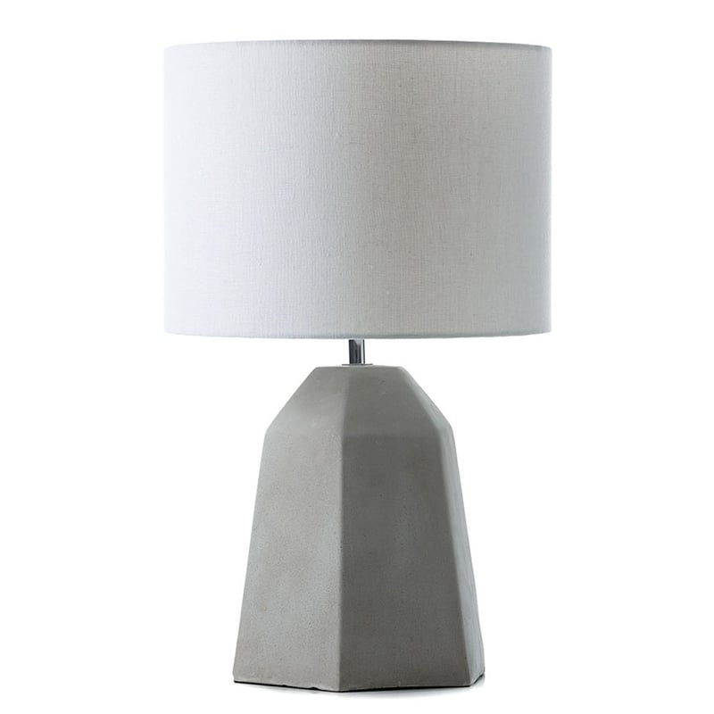 Concrete Table Lamp Raven Grey & White