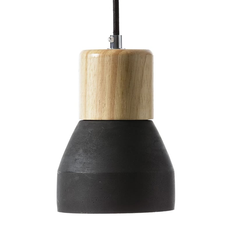 Coda Pendant Light Black & Timber