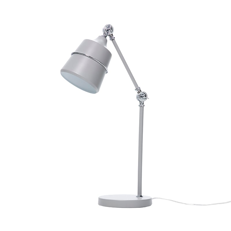 Ring Lighting Table Lamp Grey & Silver Metal
