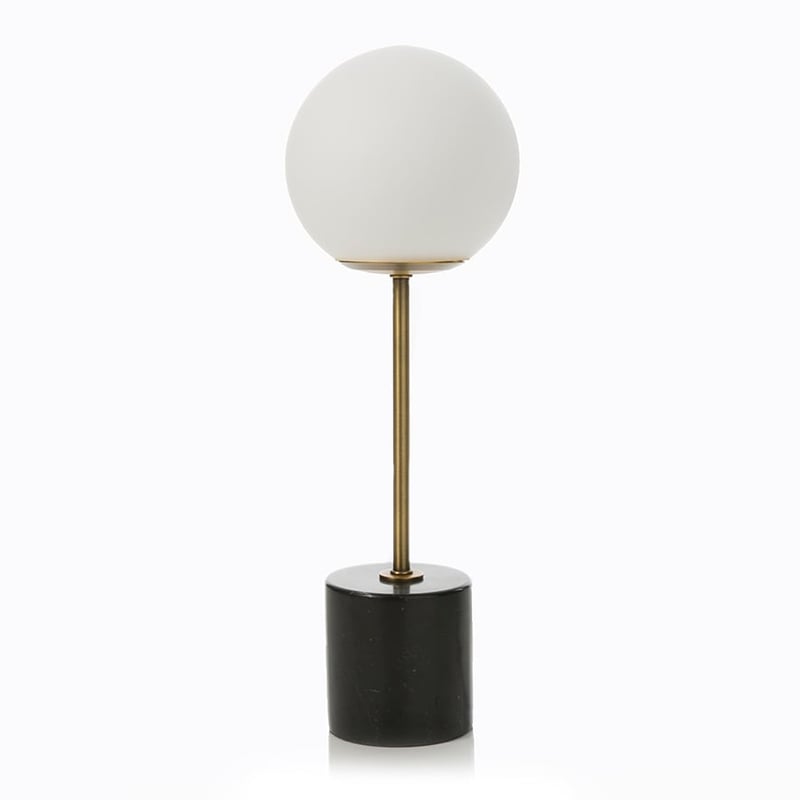 Hutton Table Lamp Black Marble 