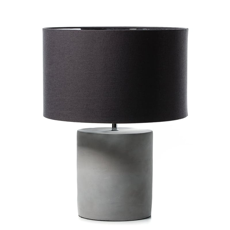 Hudson Table Lamp Grey & Silver