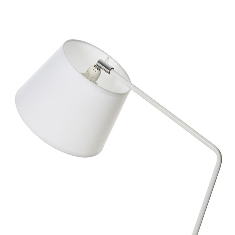 Mason Table Light White & Chrome