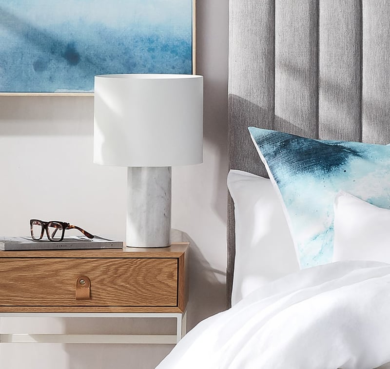 Suspend White & Marble Table Lamp