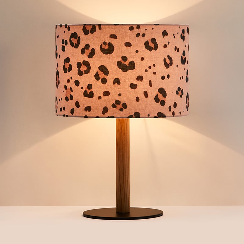Dusty Leopard Printed Table Lamp