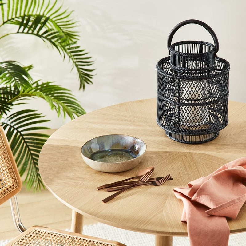 Rattan Black Lantern