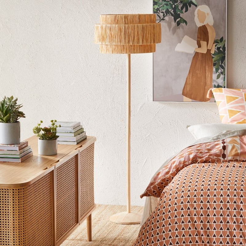 Raffia Natural Floor Light
