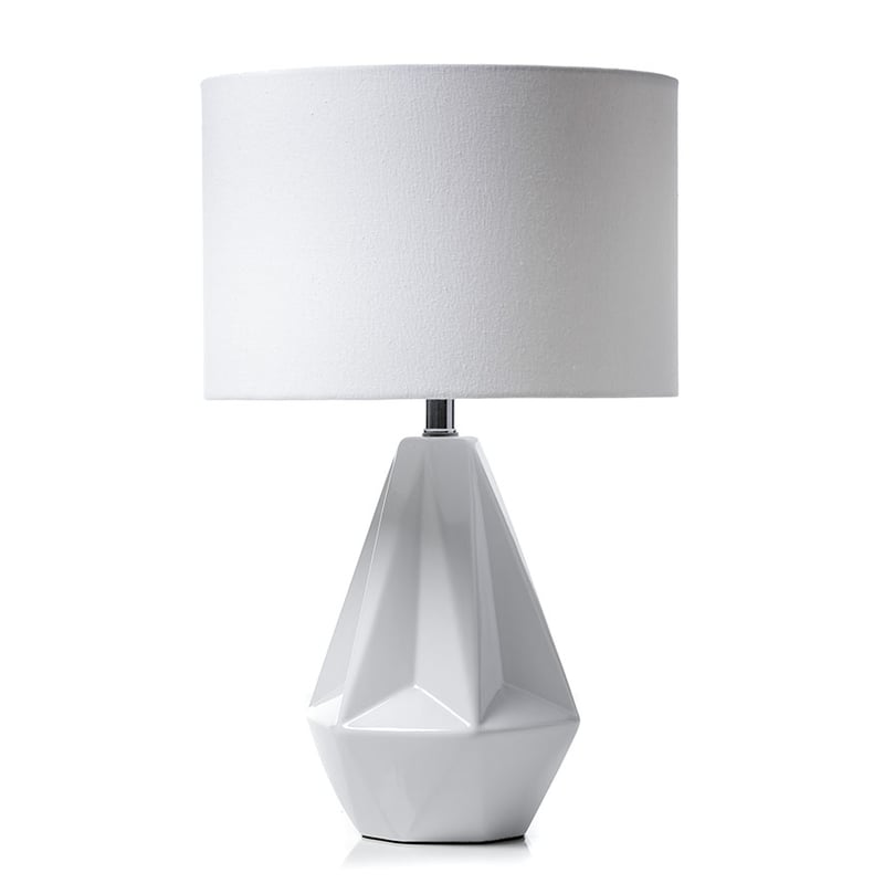 Ania White Geo Ceramic Table Lamp 