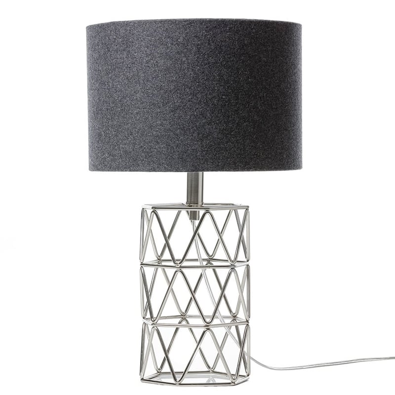 York Table Lamp Charcoal/Grey 
