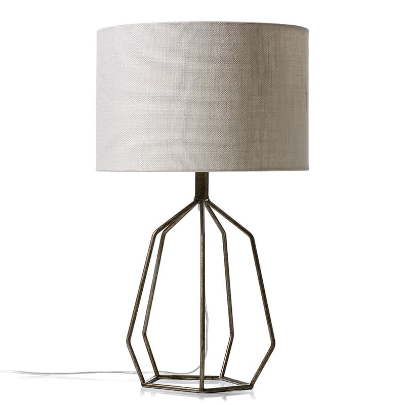 York Table Lamp Gold and Natural