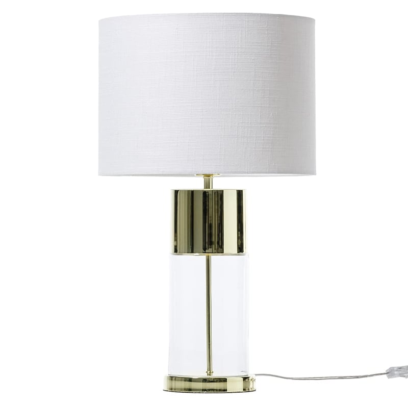 Ellie Glass Table Lamp Brass 
