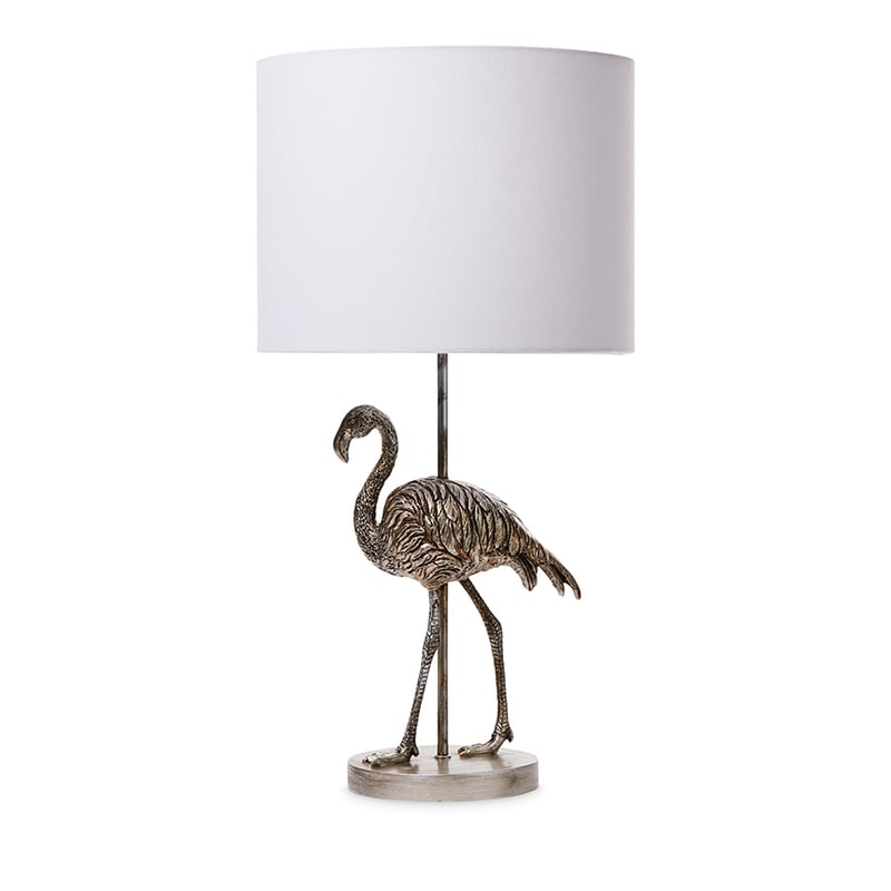Flamingo Antique Silver Table Lamp 