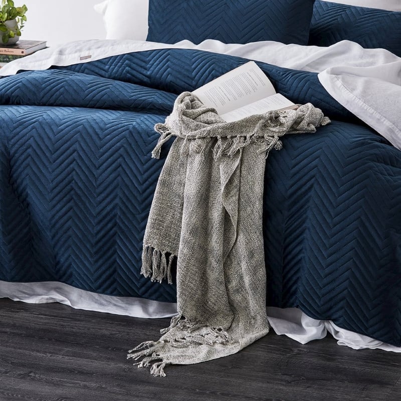 Silver Grey Kent Throw