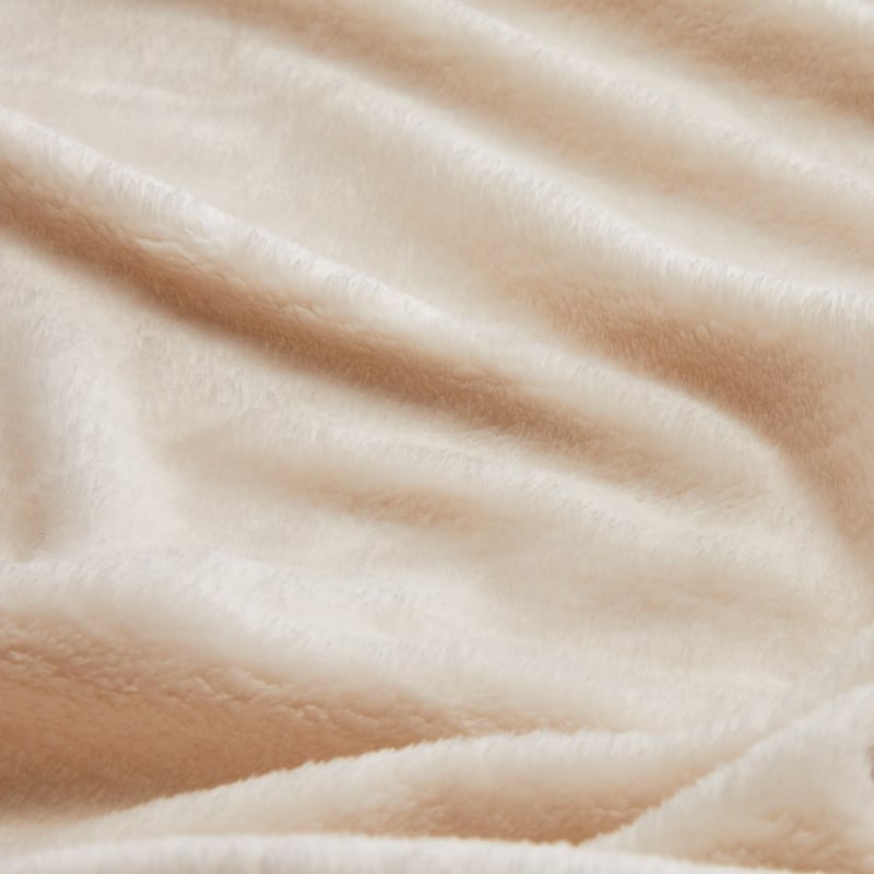 Aspen Fleece Natural Tassel Throw 