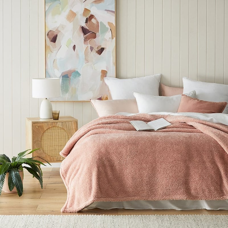 Kyrie Dusty Pink Fleece Blanket