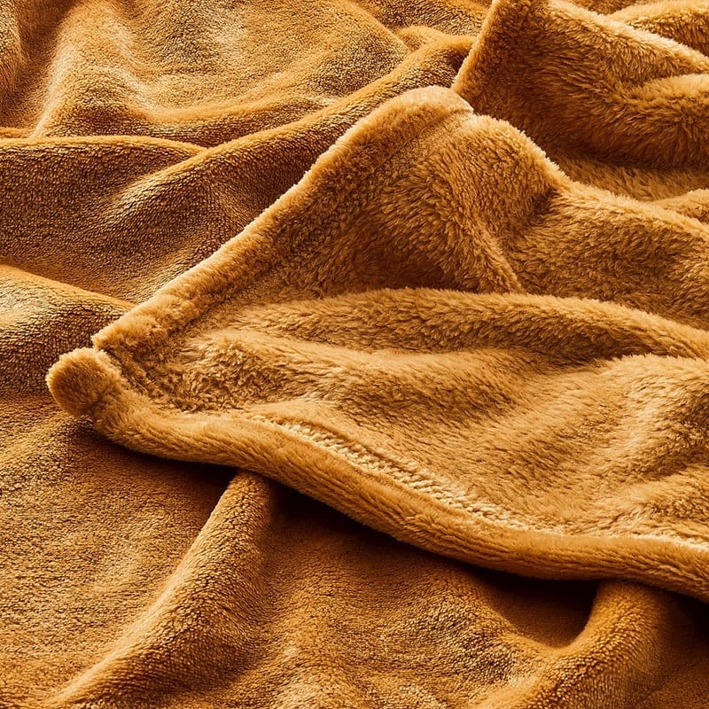 Aspen Mustard Fleece Blanket OLD