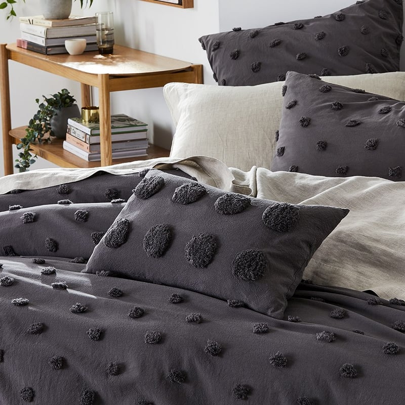 Addison Chenille Slate Long Cushion