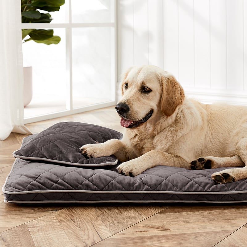 Comfort Collection Plush Velvet Quilted Coal Snuggle Mat Cover