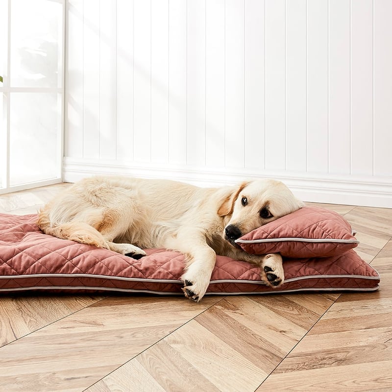 Comfort Collection Plush Velvet Pillowcase Brick Red