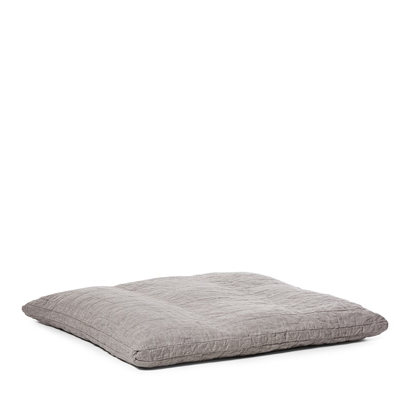 Comfort Collection Vintage Washed Linen Quilted Grey Marle Snuggle Mat Cover