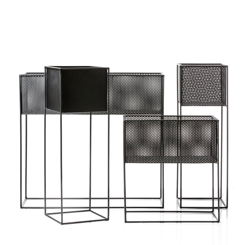 Oscar Plant Stand Perforated Black 