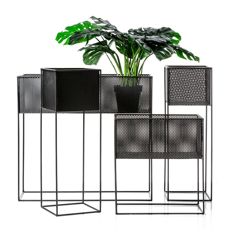 Oscar Plant Stand Perforated Black 