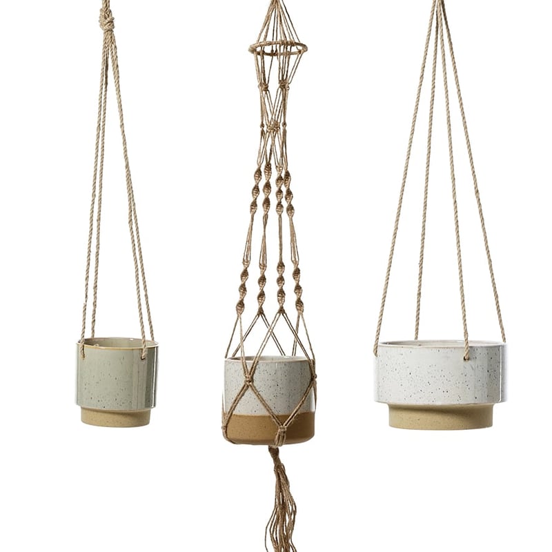 Small Sienna Pot Hanging Cream 