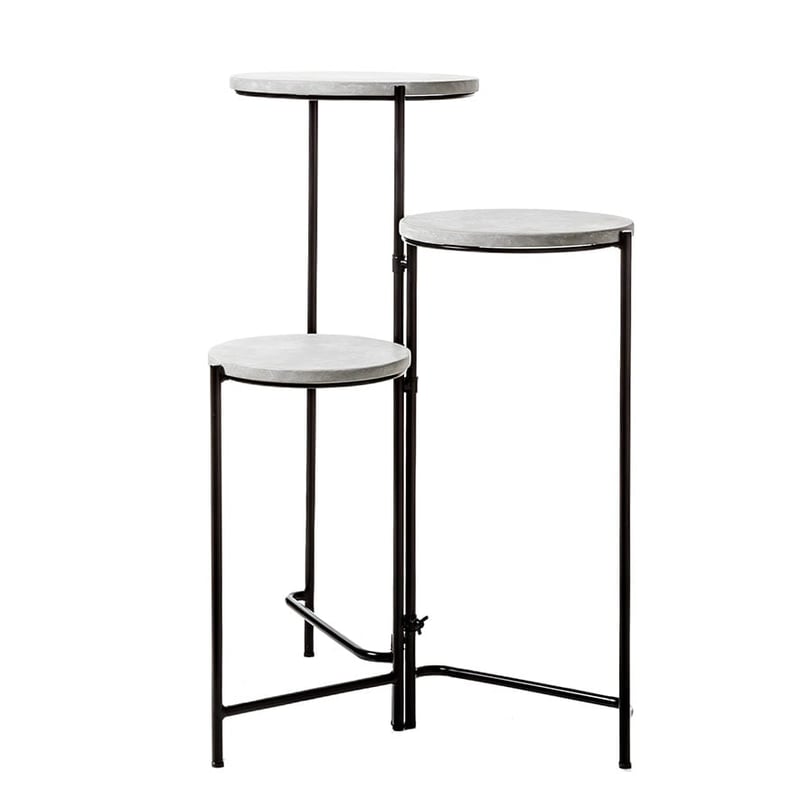 3 Tier Plant Stand Grey & Black 