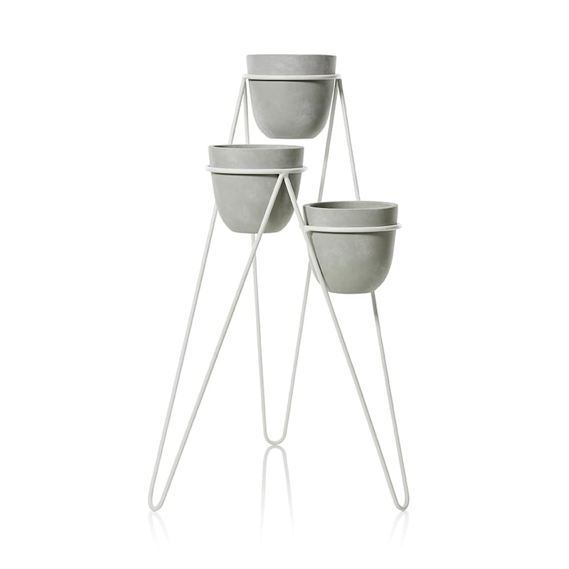 Vasili Plant Stand Grey & White 