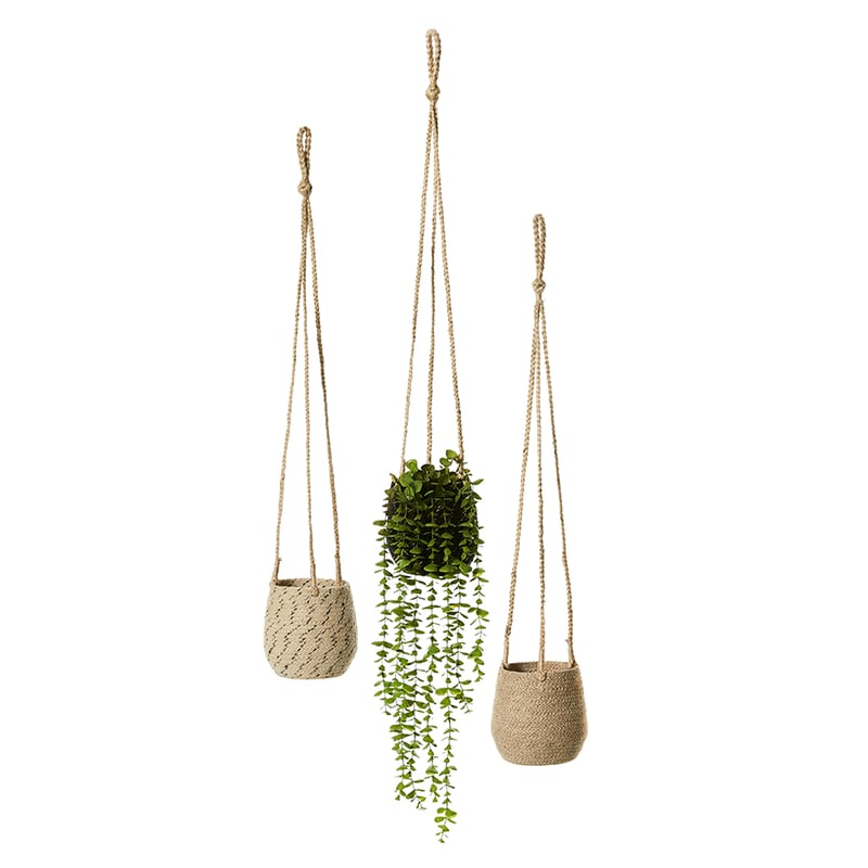 Tivoli Hanging Pot Natural & Black 