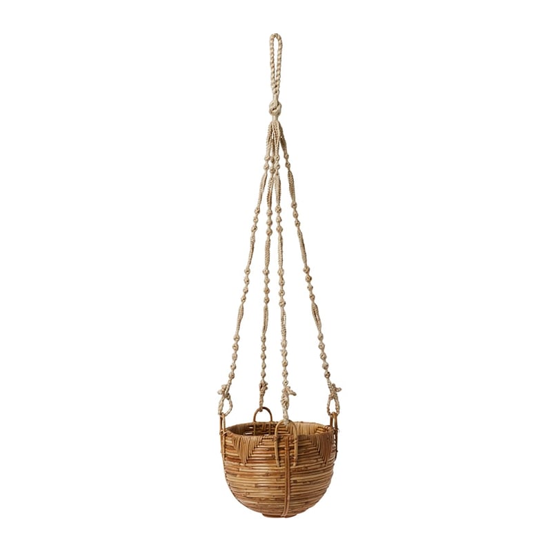 Boho Natural Rattan Hanging Pot 