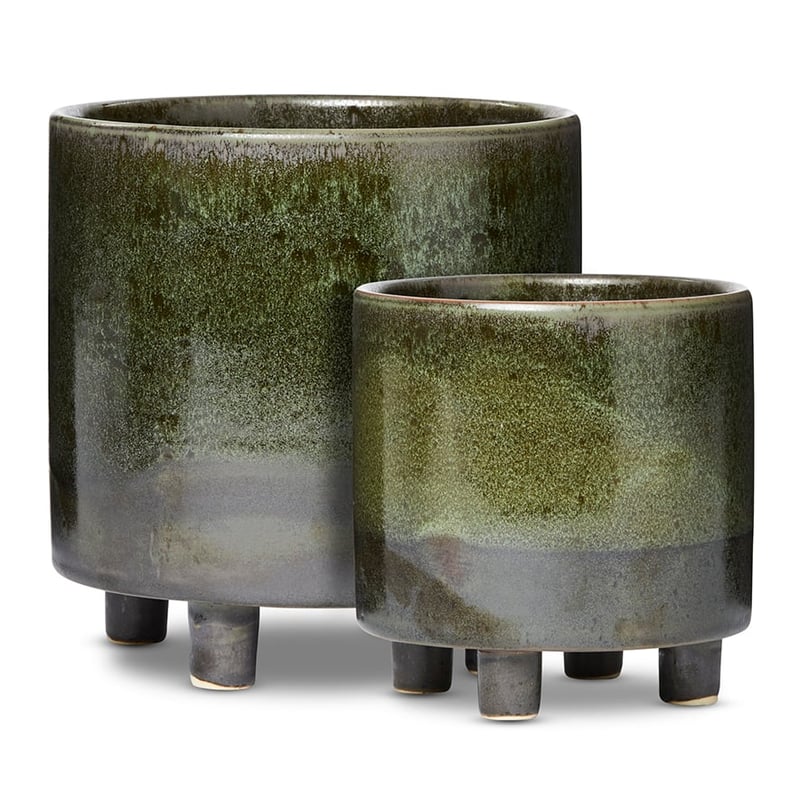 Vola Footed Pot Olive 