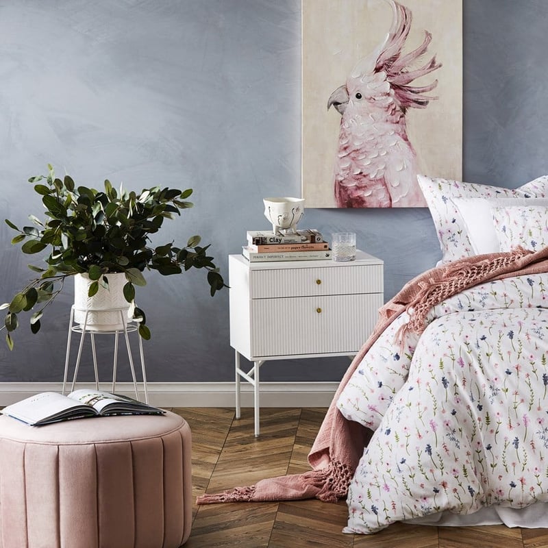 Turin White Chevron Pot 