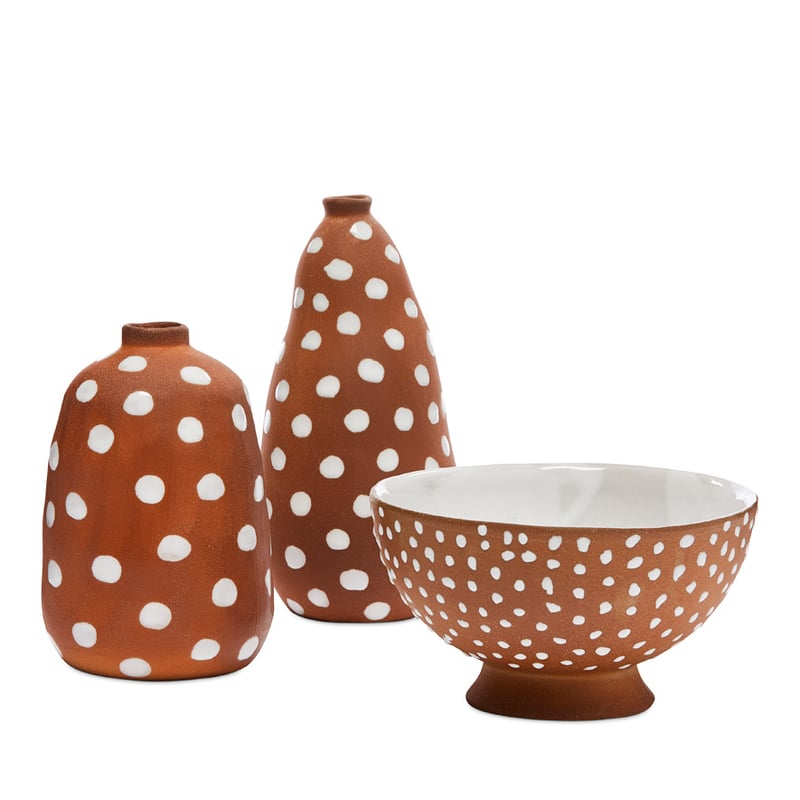 Spotty Terracotta Vase Dish