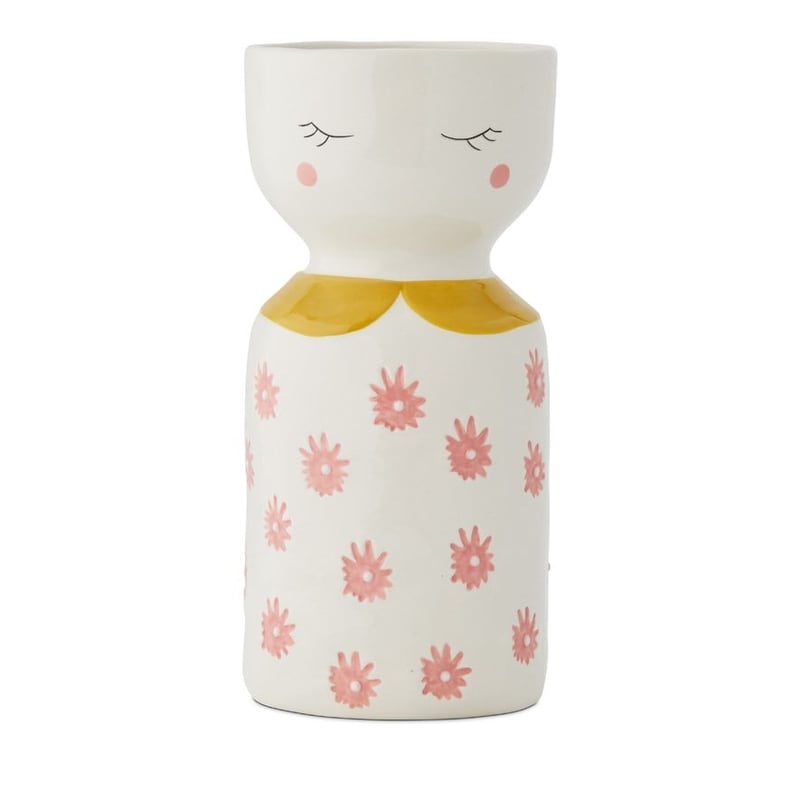Strawberry Daisy Astro Face Vase