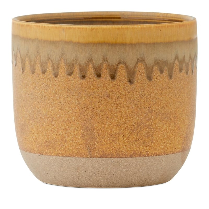 Running Glaze Mustard Pot  