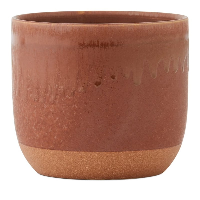 Running Glaze Rust Pot 