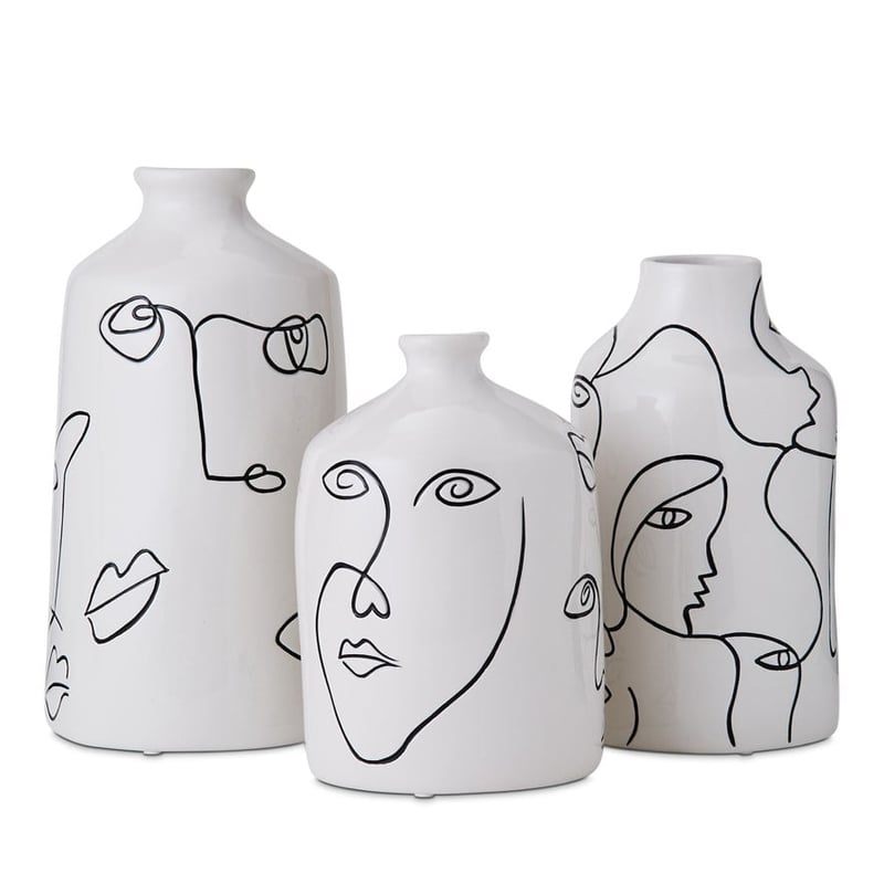 Abstract White & Black Vase