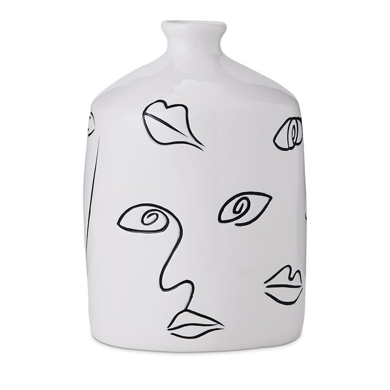 Abstract White & Black Vase