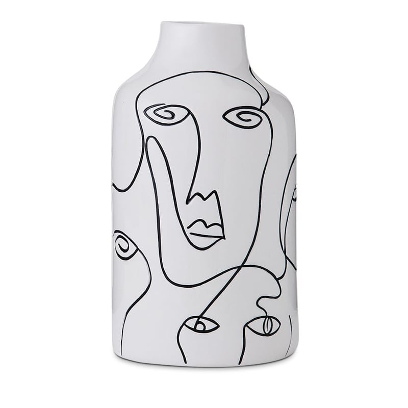 Abstract White & Black Vase
