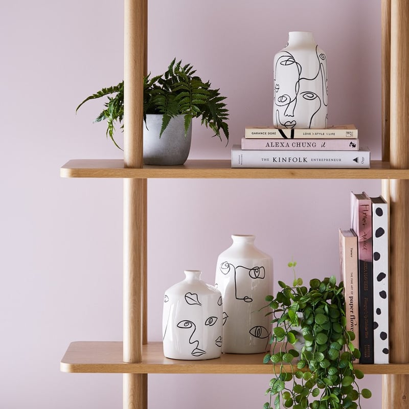 Abstract White & Black Vase