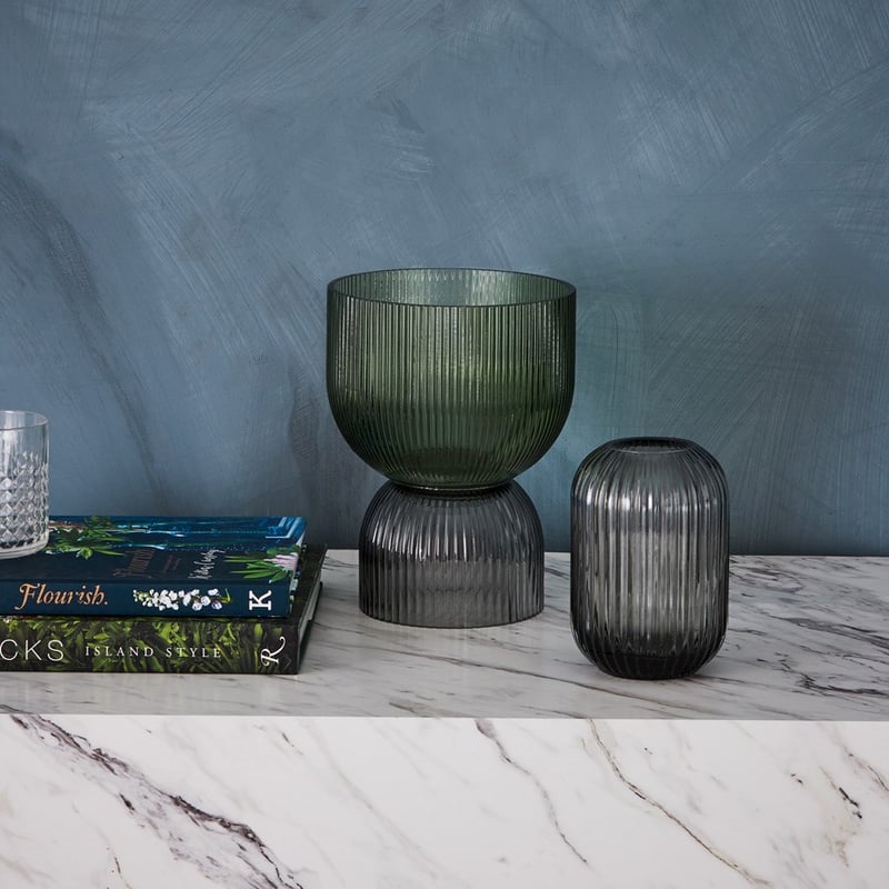 Two Tone Orion Green & Grey Vase