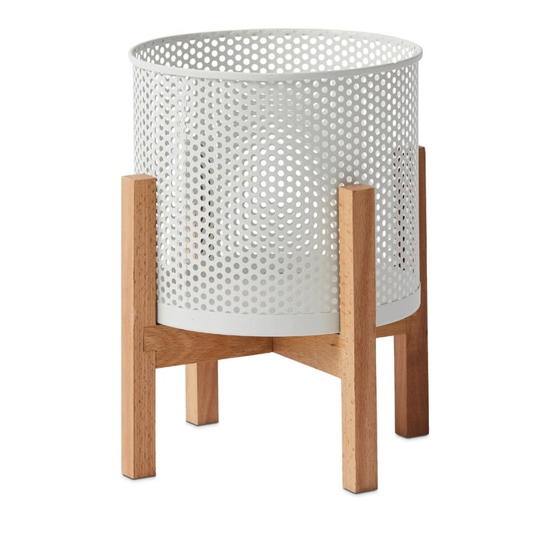 Circolo White & Natural Plant Stand